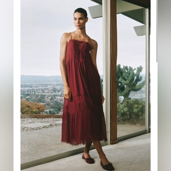 Zara Dresses & Skirts - Zara Lace Midi Dress